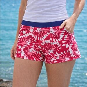 NEW WOMEN’S SIZE 8 PRETTY PINK PISTOL PANTIES HI-WAIST RETRO SWIM BOTTOMS